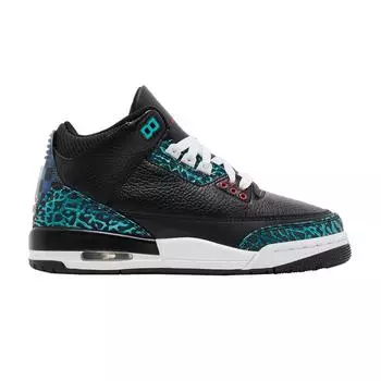Кроссовки Air Jordan 3 Retro GS Moto Kids черные Hyper-Jade White FV5437-001 36