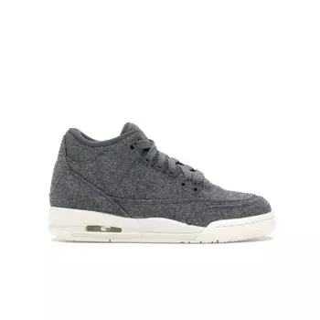 Кроссовки Air Jordan 3 Retro Wool BG Kids Серые темно-серые темно-серые паруса 861427-004