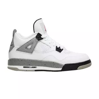 Детские кроссовки Air Jordan 4 Retro OG BG White Cement 2016 Fire-Red Black Tech-Grey 836016-192
