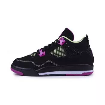 Кроссовки Air Jordan 4 Retro PS Fuchsia Kids Black Fuchsia-Flash Liquid-Lime 487725-027