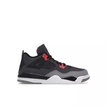 Кроссовки Air Jordan 4 Retro PS Infrared Kids серые темно-серые инфракрасные-23 BQ7669-061 35