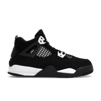 Кроссовки Air Jordan 4 Retro PS White Thunder Kids черные FV4537-001 29.5