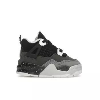Кроссовки Air Jordan 4 Retro TD Fear 2024 Baby черные белые антрацитовые FV4538-002 23.5