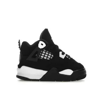 Кроссовки Air Jordan 4 Retro TD White Thunder Baby черные FV4538-001 23.5