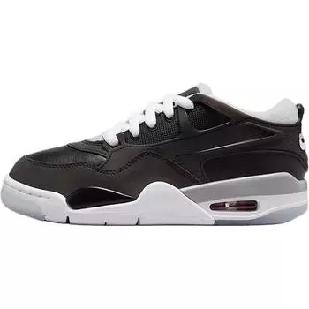 Кроссовки Air Jordan 4 RM GS Black Metallic Kids, серо-волчьи, белые, огненно-красные HV5187-010 40