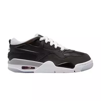 Кроссовки Air Jordan 4 RM GS Black Metallic Kids, серо-волчьи, белые, огненно-красные HV5187-010 38.5