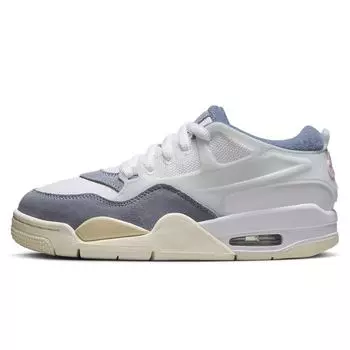 Кроссовки Air Jordan 4 RM GS Diffused Blue Ashen Slate Kids, белые призматические, розовые, футбольные, серые FQ7938-101 38