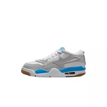 Кроссовки Air Jordan 4 RM GS University Blue Kids белые нейтрально-серые FQ7938-104 36