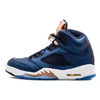Кроссовки Air Jordan 5 Retro Bronze Unisex Blue Obsidian White 136027-416