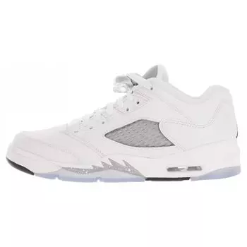 Кроссовки Air Jordan 5 Retro Low GS White Wolf Grey Kids 819172-122
