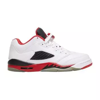 Кроссовки Air Jordan 5 Retro Low GS Fire Red 2016 Белый Черный 314338-101