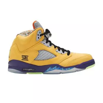 Кроссовки Air Jordan 5 Retro SE GS What The Kids разноцветные, кукурузные, солнечно-оранжевые, CZ6415-700