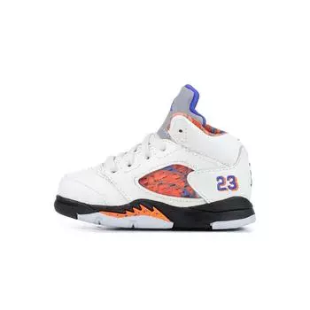 Кроссовки Air Jordan 5 Retro TD International Flight Baby Cream Sail Orange-Pel-Black-Hyper-Royal 440890-148