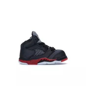 Кроссовки Air Jordan 5 Retro TD Satin Bred Baby Black University-Red 440890-006