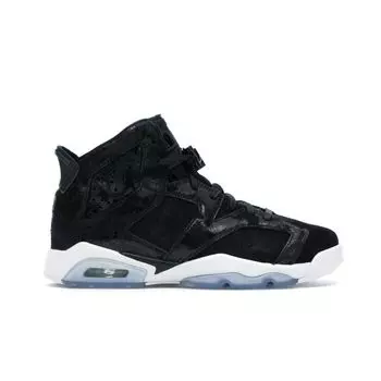 Кроссовки Air Jordan 6 Retro GG Heiress Kids Черный Белый 881430-029