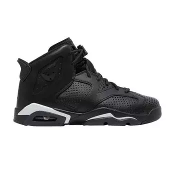 Детские кроссовки Air Jordan 6 Retro GS Black Cat Черно-белые 384665-020