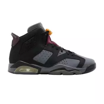 Кроссовки Air Jordan 6 Retro GS Bordeaux Kids Черные Светло-Графитовые Темно-Серые 384665-063 36