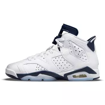 Кроссовки Air Jordan 6 Retro GS Midnight Navy 2022 Детские Белые 384665-141 40