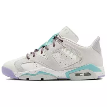 Кроссовки Air Jordan 6 Retro Low GS Lets Play Kids белые Phantom Green-Frost FV5451-001 39