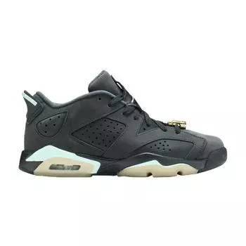 Детские кроссовки Air Jordan 6 Retro Low GS Mint Foam Серый антрацит Mint-Foam-Metallic-Gold 768878-015