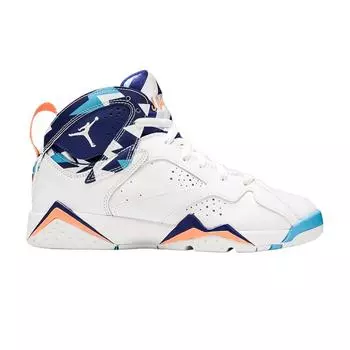 Кроссовки Air Jordan 7 Retro GS Chlorine Blue Детские Белые 442960-100 37.5
