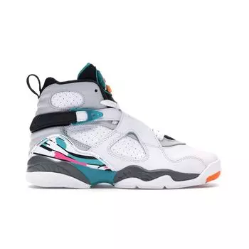 Кроссовки Air Jordan 8 Retro GS South Beach Kids Белый Белый-Турбо-Зеленый 305368-113