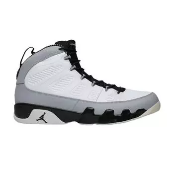 Кроссовки Air Jordan 9 Retro Barons Мужские Белый Черный-Волчий-Серый 302370-106