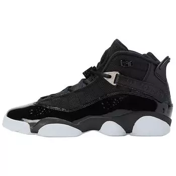 Кроссовки Air Jordan Jordan 6 Rings GS Black Kids Черно-Белые 323419-011