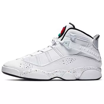 Кроссовки Air Jordan Jordan 6 Rings GS Confetti Kids Белый Черный-Каньон-Золотой-Университет-Красный 323419-100