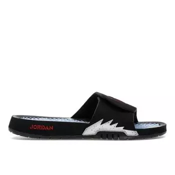 Кроссовки Air Jordan Jordan Hydro 5 Slide Black Metallic Unisex, огненно-красные, металлик-серебристый 555501-061 46