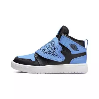 Кроссовки Air Jordan Sky Jordan 1 PS University Blue Kids, черные, белые BQ7197-041 31