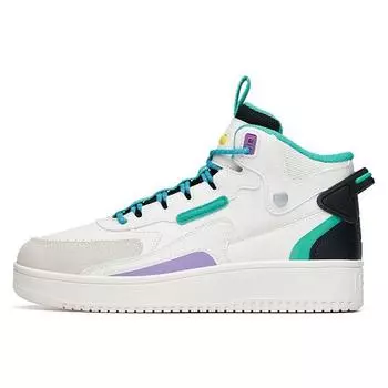 Кроссовки Anta Casual Wrap нескользящие теплые средней высоты для скейтбординга женские белые черные зеленые 112148013R-1 42.5