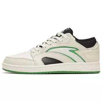 Кроссовки Anta Classic Series с нескользящей подошвой, износостойкие, женские, для скейтбординга, белые, зеленые 122318057-1 35.5