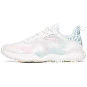 Кроссовки Anta Comfortable Shock Absorbing Non Slip Wear Resistance Breathable Lightweight Low-Top для бега для женщин White Blue Pink 122225535-2 36.5