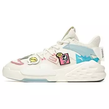 Кроссовки Anta Marvel X Dominance Non-Slip Durable Mid-Top мужские кроссовки цвета слоновой кости и белого 912118088-1 41