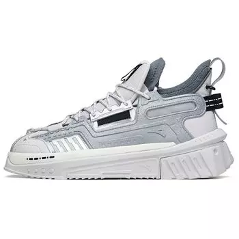 Кроссовки Anta Spy Shadow Pro Edition из ткани, кожи, нескользящие, амортизирующие, износостойкие, низкие, мужские, кроссовки, белые, серые 912218080-1 40
