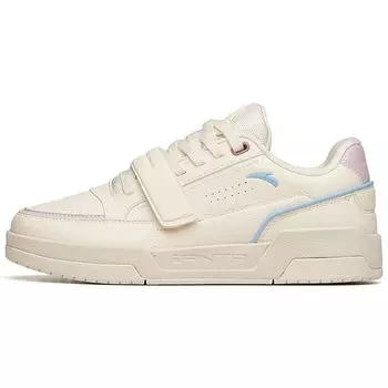 Кроссовки Anta Velcro Retro Casual Low-Top для скейтбординга, женские, белые, фиолетовые, синие 922218067-4