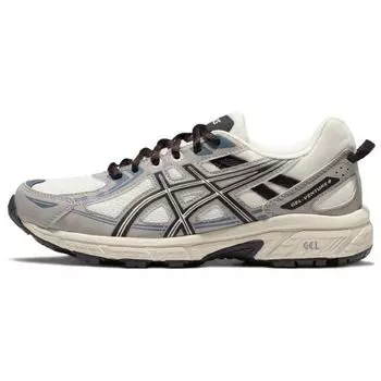 Кроссовки Asics Gel-Venture 6 Retro Fabric Synthetic Leather Slip Non-Slip Durable Breathable Low Top Trail Running Shoes Women sneakers White Gray 1012B359-103 37