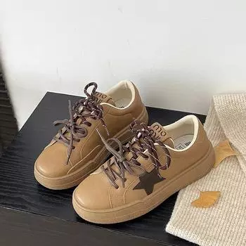 Кроссовки Athleisure Low-top Женская обувь 35 хаки