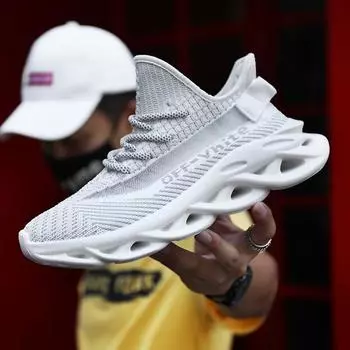 Кроссовки Blade для бега, повседневная обувь, сетчатые, на шнуровке, легкие, дышащие, мужские кроссовки, толстая подошва, амортизация, размер 39-46 36