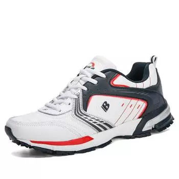 Кроссовки BONA, мужские модные уличные легкие дышащие кроссовки, мужские спортивные прогулочные кроссовки на шнуровке, удобные мужские кроссовки 41 белый