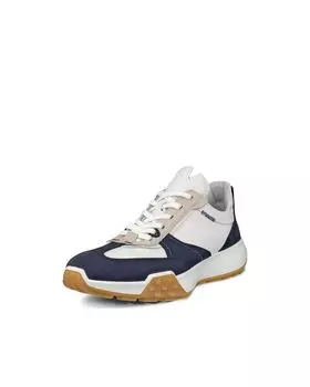 Кроссовки Ботинки Ретро Кроссовки Натуральная Кожа Повседневные Кроссовки см 3E [Echo] Мужские МОРСКОЙ/ГРАВИЙ/БЕЛЫЙ 28.0