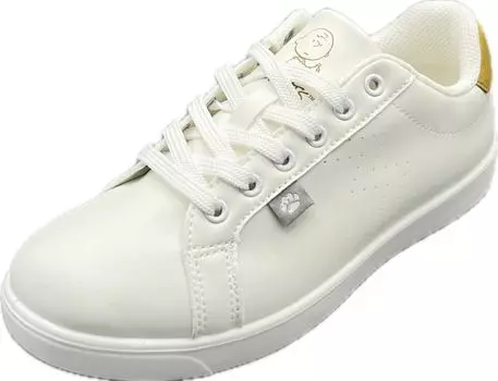 Кроссовки Charlie Brown Snoopy Lightweight Memory Foam Zigzag Pattern Round Head Cute Shoes White cm [Peanuts] Womens 24.5 белый