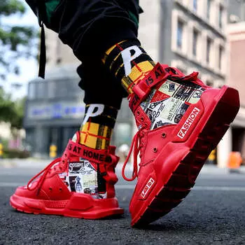 Кроссовки Черные мужские кроссовки Номер 10,5 Спортивная обувь Bot Мужские оригинальные кроссовки Детские роскошные брендовые мужские спортивные туфли Теннис 38 красный