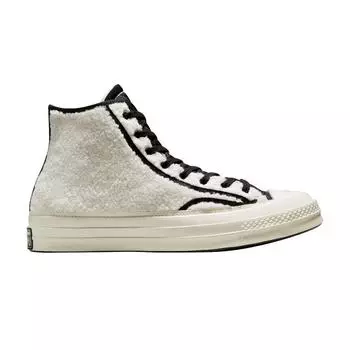 Кроссовки Converse Chuck 70 High Sherpa - Egret унисекс Белый Черный 172006C 35