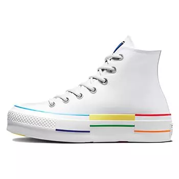 Кроссовки Converse Chuck Taylor All Star Lift High Pride - Proud to Be Unisex White Fresh-Yellow Gnarly-Blue A06031C 35