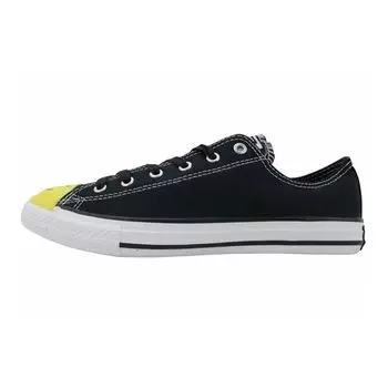 Кроссовки Converse Chuck Taylor All Star Low GS Smiley Face - черные детские, свеже-желтые 665707C 37
