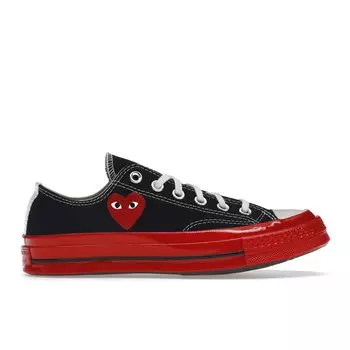 Кроссовки Converse Comme des Garons Play x Chuck 70 Low Black Red Unisex Egret A01795C 36.5
