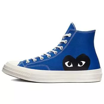 Кроссовки Converse Comme des Garons PLAY x Chuck 70 High Blue Quartz Unisex Egret Black 171846C 36.5