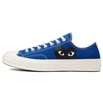 Кроссовки Converse Comme des Garons PLAY x Chuck 70 Low Blue Quartz Unisex Egret Black 171848C 36.5
